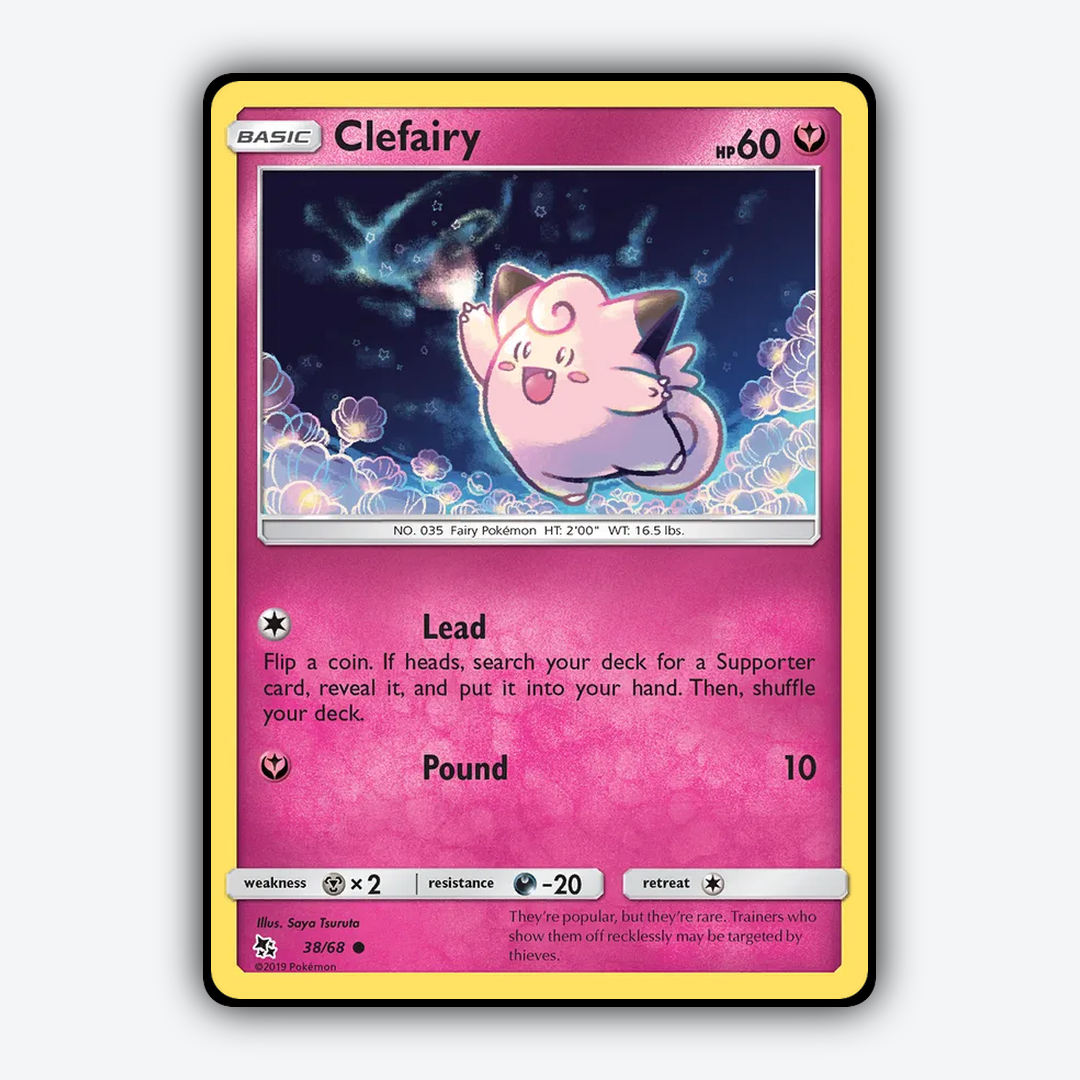 Clefairy 038/68 - Hidden Fates Set - Card Rug