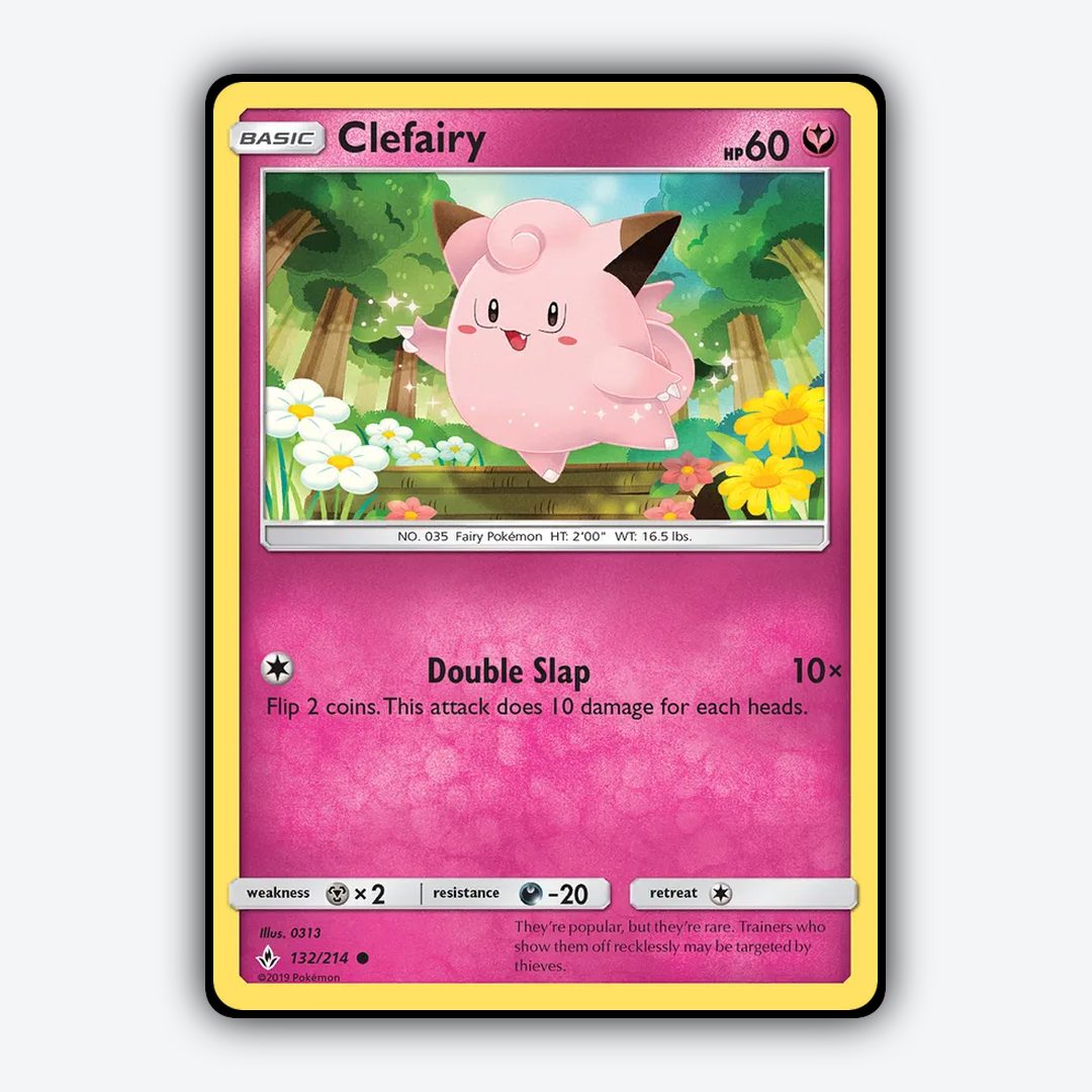 Clefairy 132/214 - Unbroken Bonds Set - Card Rug