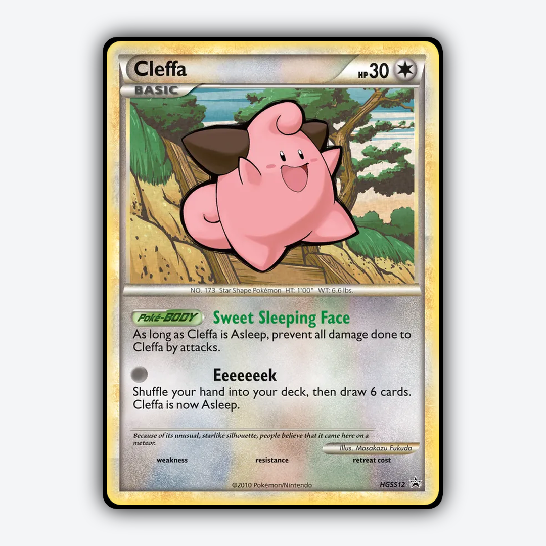 Cleffa #12 - HGSS Black Star Promos Set - Card Rug