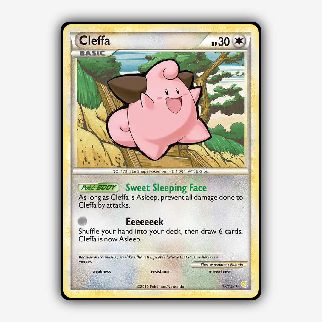 Cleffa 017/123 - HeartGold & SoulSilver Set - Card Rug