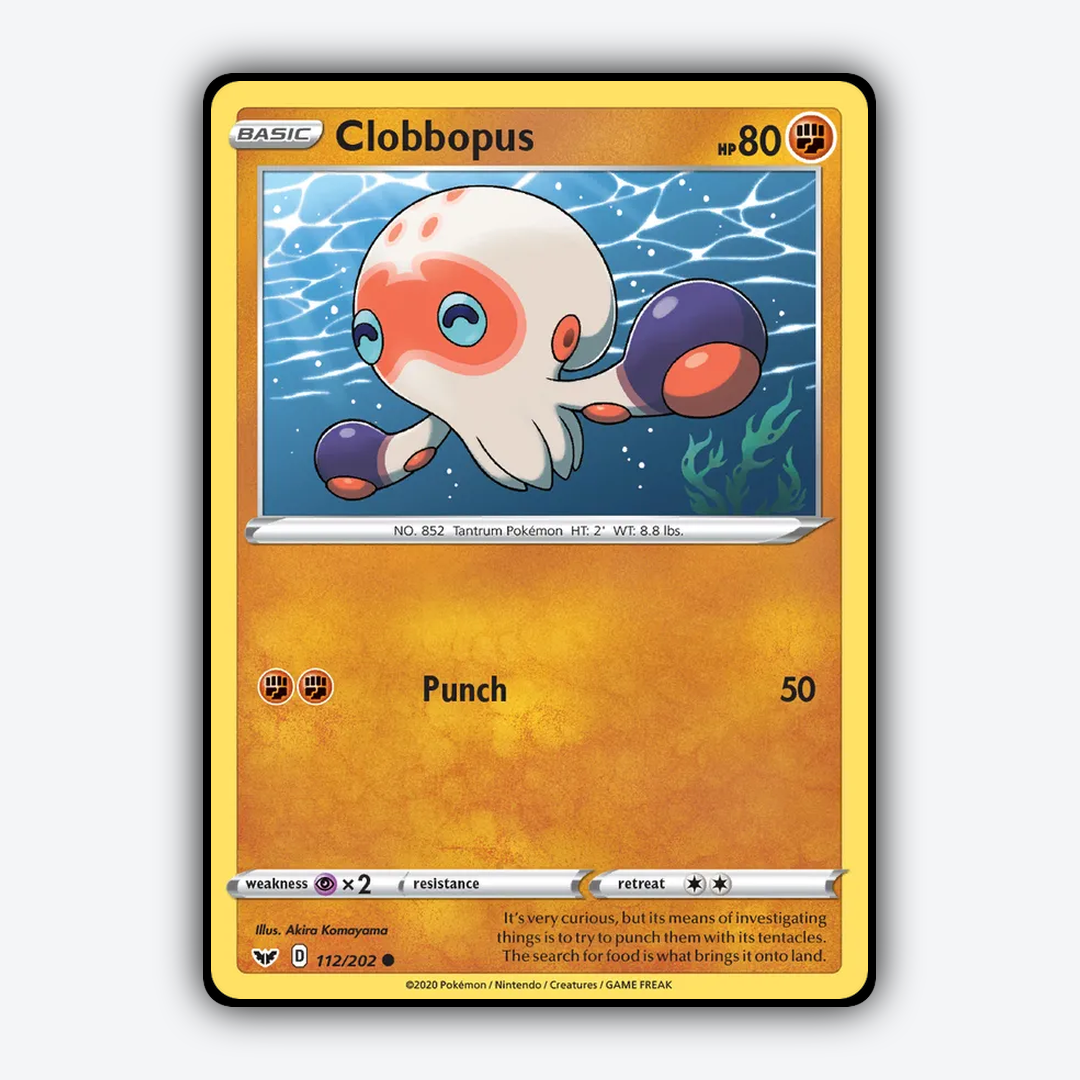 Clobbopus 112/202 - Sword & Shield Set - Card Rug