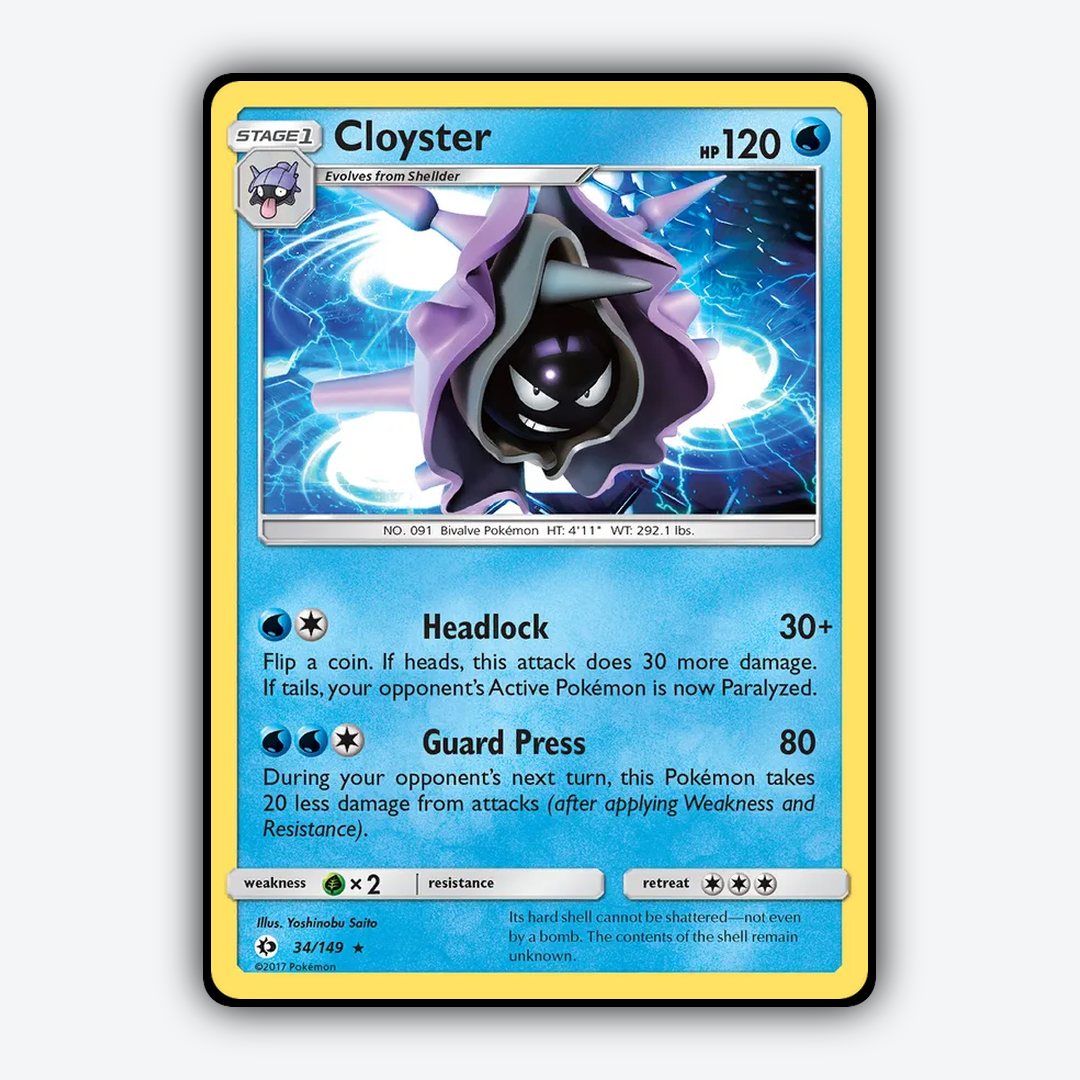 Cloyster 034/149 - Sun & Moon Set - Card Rug
