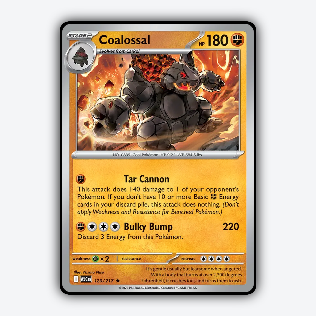 Coalossal 120/217 - Ascended Heroes Set - Card Rug