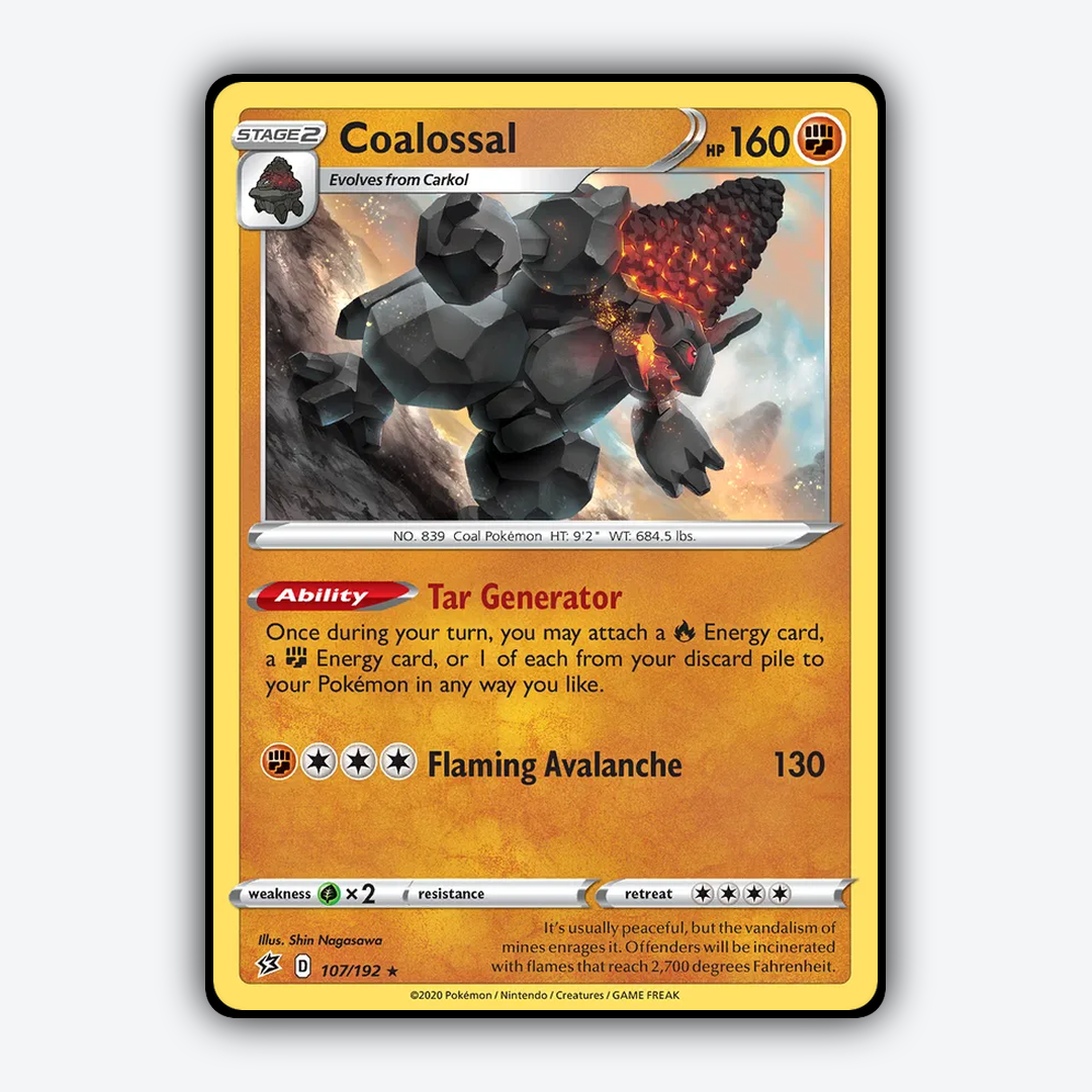 Coalossal 107/192 - Rebel Clash Set - Card Rug
