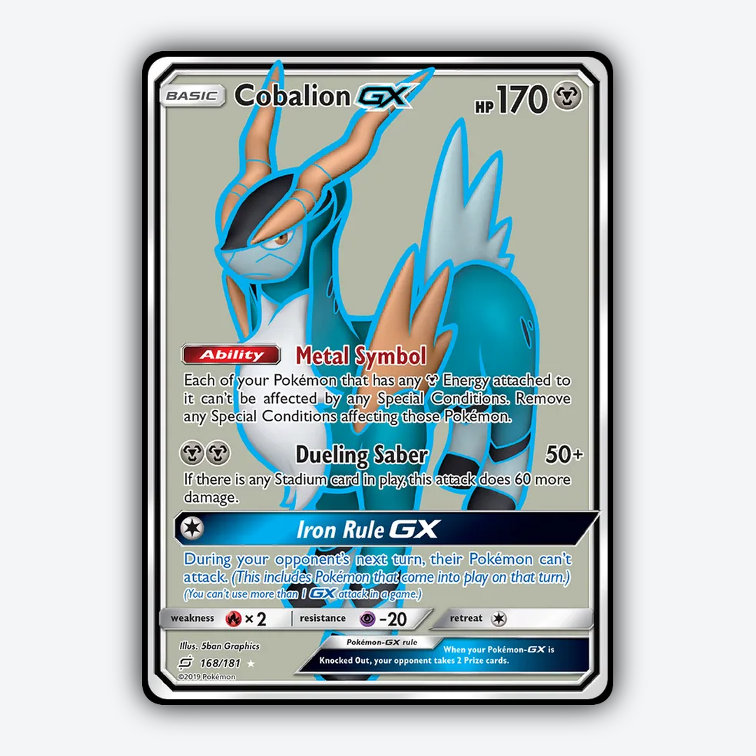 Cobalion-GX 168/181 - Team Up Set - Card Rug