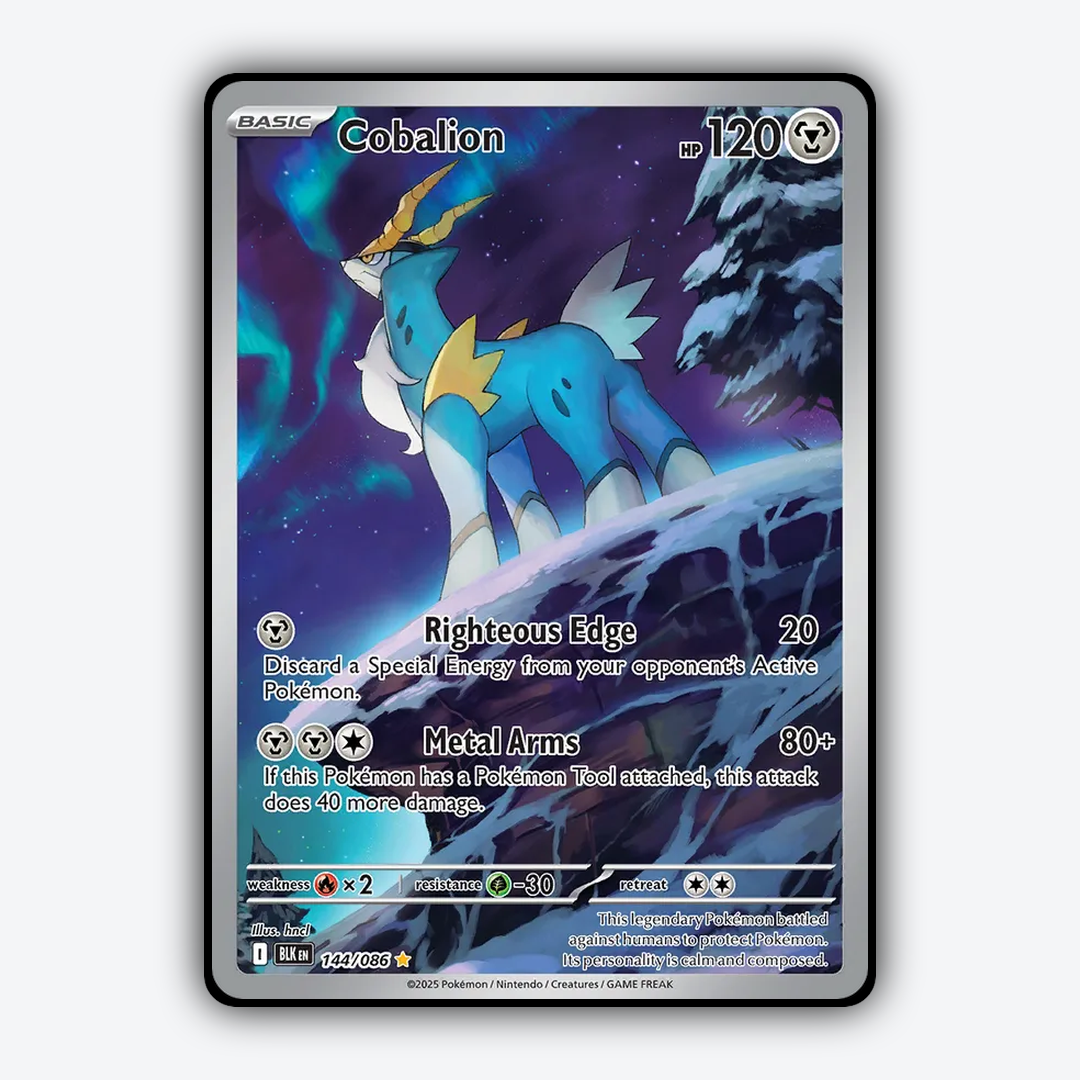 Cobalion #144 - Black Bolt Set - Card Rug