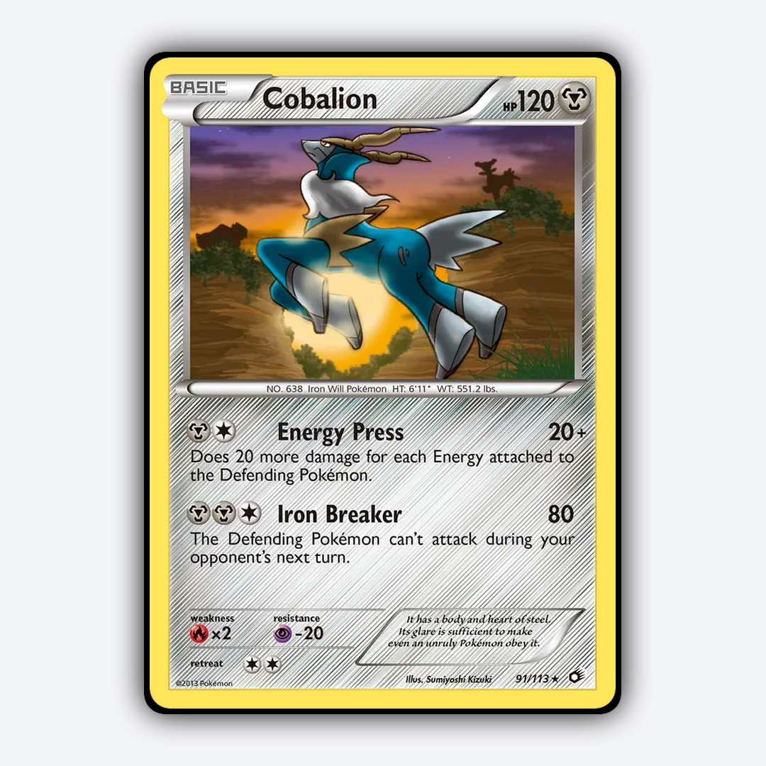Cobalion 091/113 - Legendary Treasures Set - Card Rug