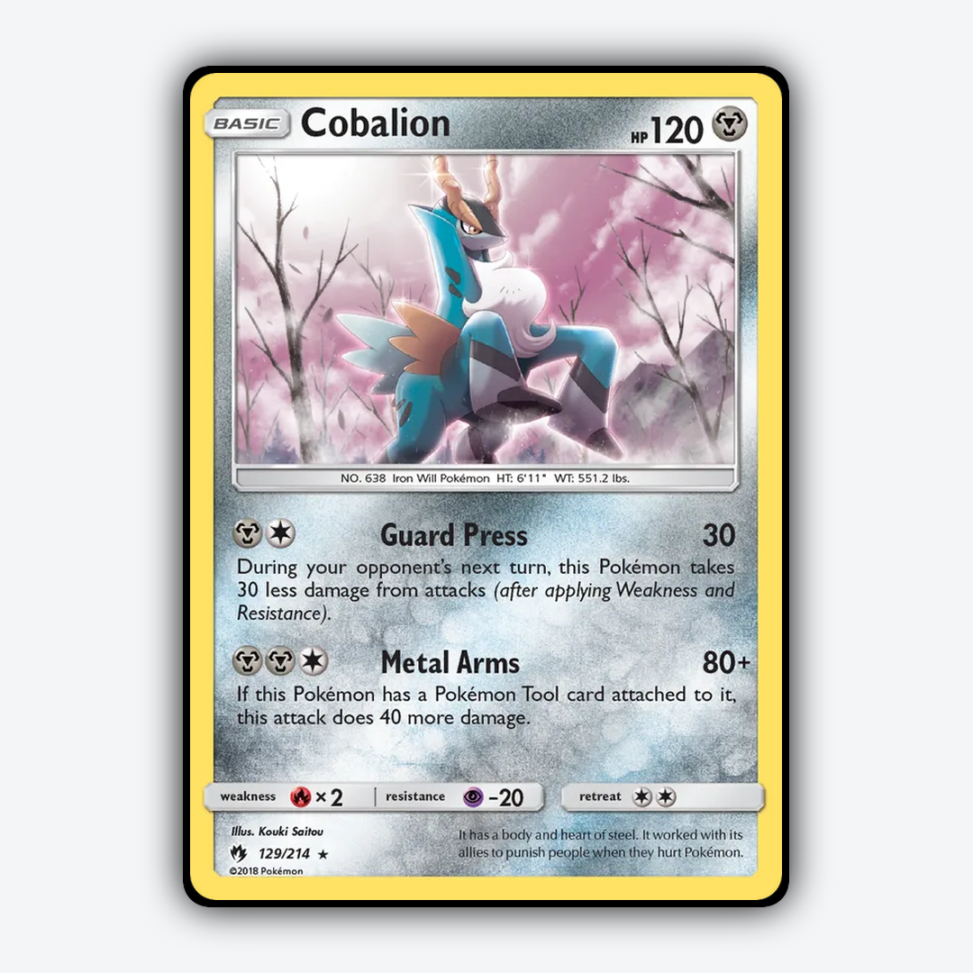 Cobalion 129/214 - Lost Thunder Set - Card Rug