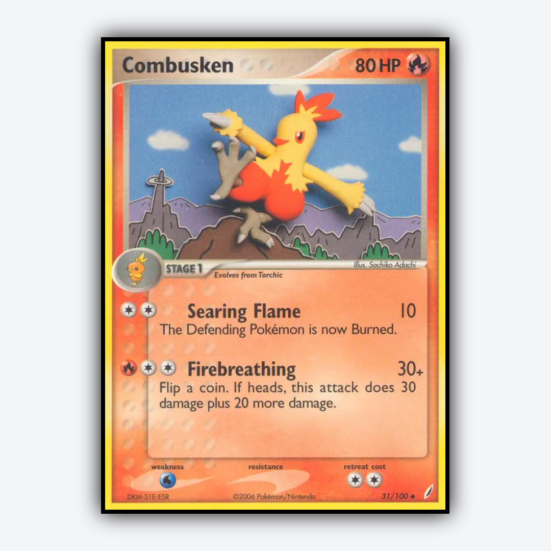 Combusken 031/100 - Crystal Guardians Set - Card Rug