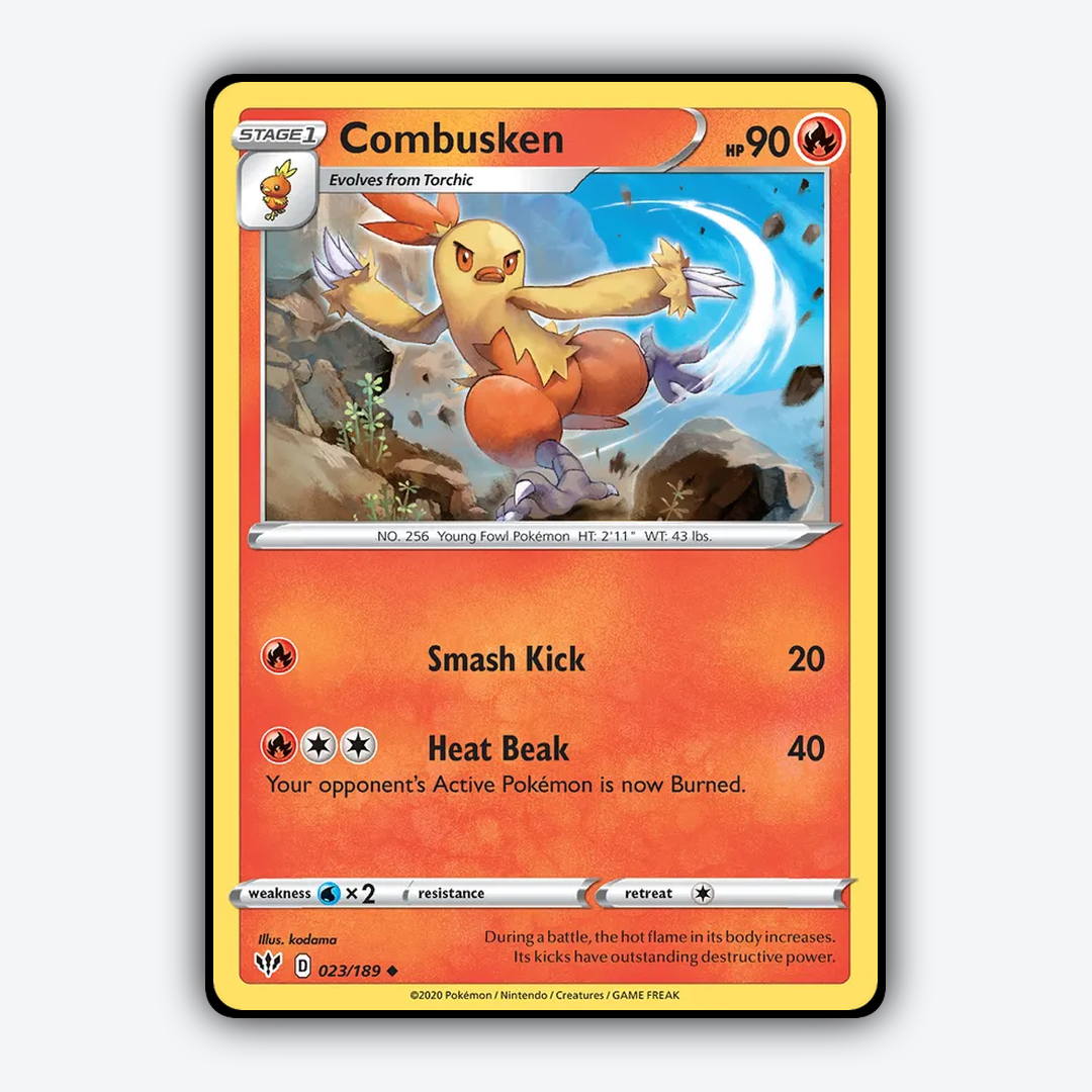 Combusken 023/189 - Darkness Ablaze Set - Card Rug