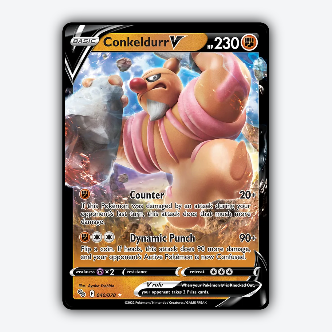 Conkeldurr V 040/78 - Pokémon GO Set - Card Rug
