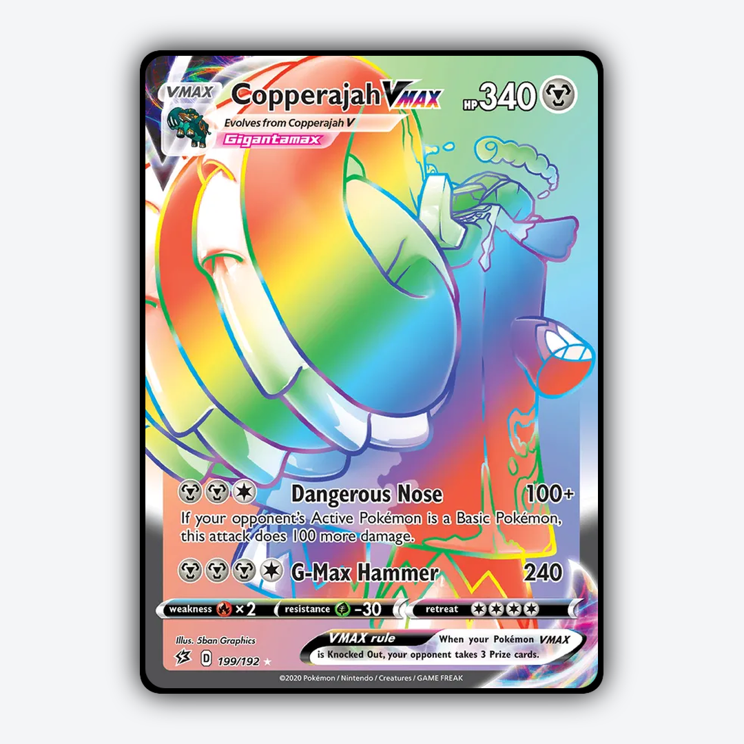 Copperajah VMAX 199/192 - Rebel Clash Set - Card Rug