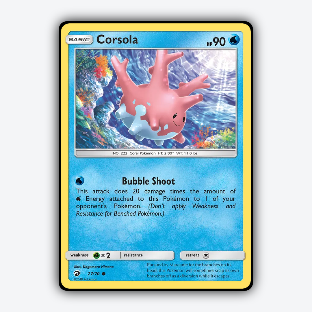 Corsola 027/70 - Dragon Majesty Set - Card Rug