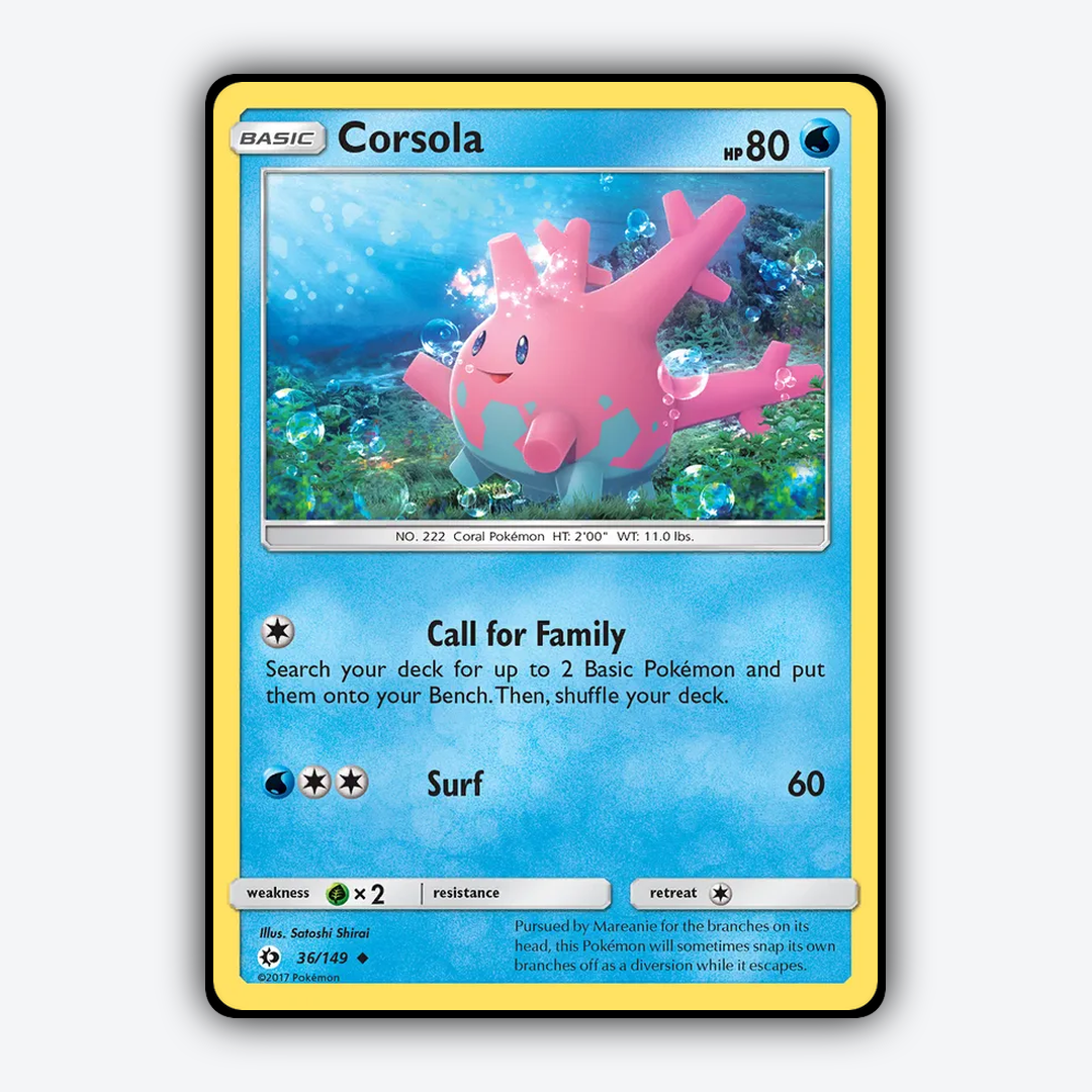 Corsola 036/149 - Sun & Moon Set - Card Rug