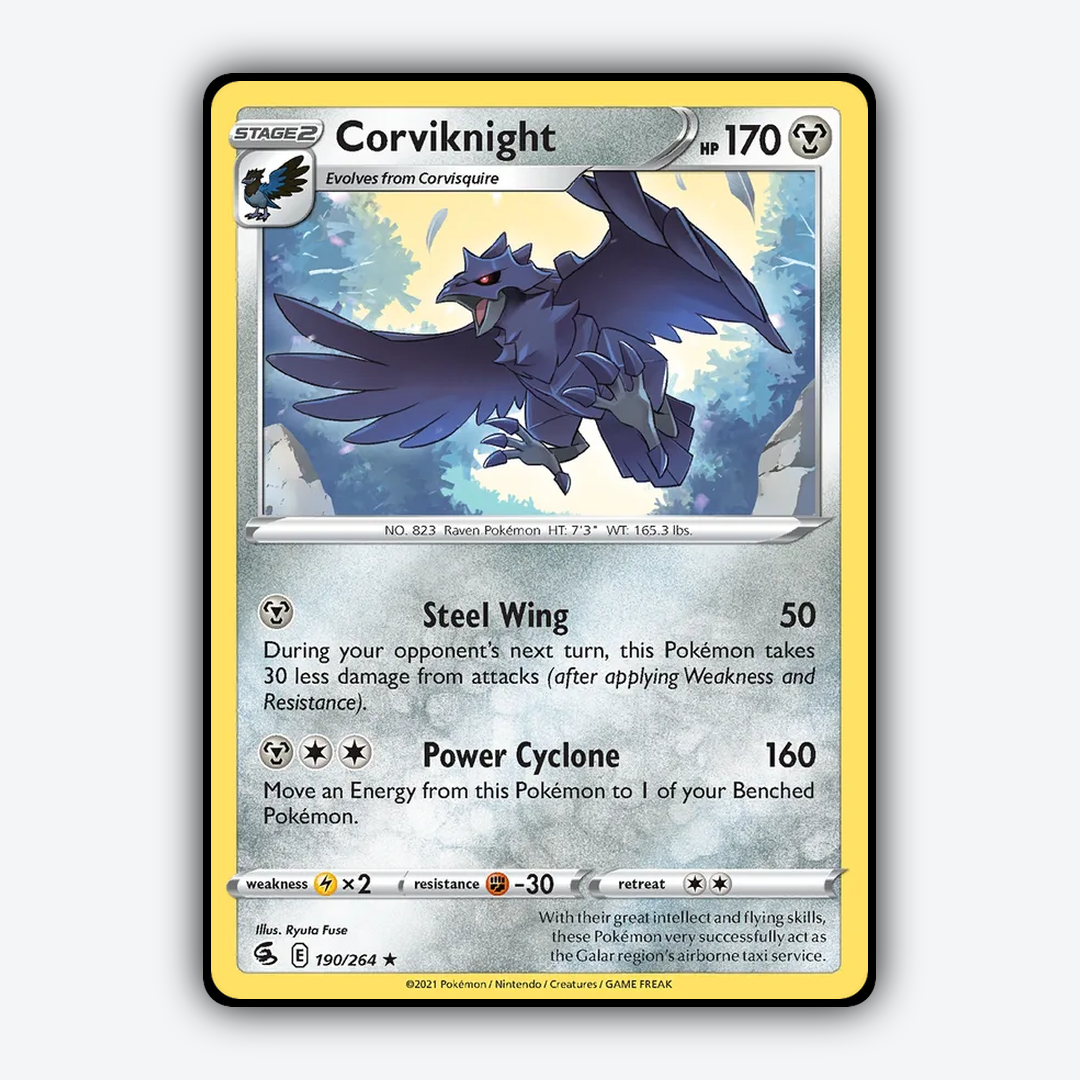 Corviknight 190/264 - Fusion Strike Set - Card Rug