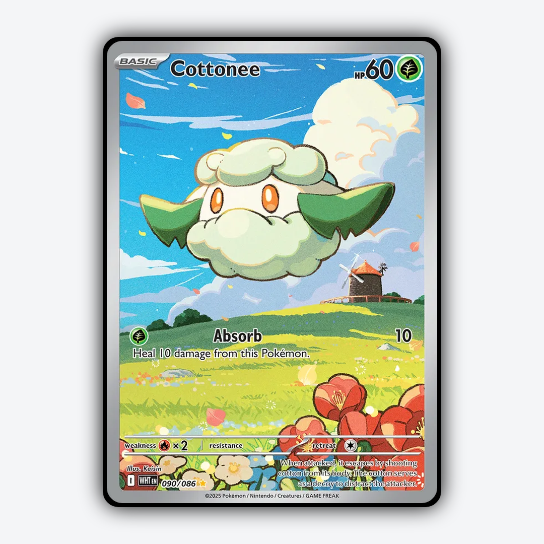 Cottonee #90 - White Flare Set - Card Rug