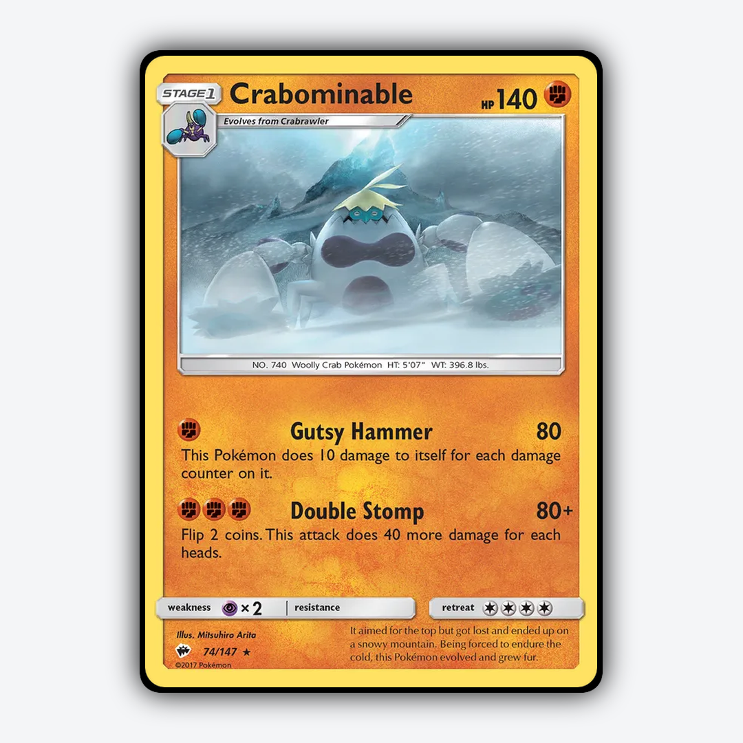 Crabominable 074/147 - Burning Shadows Set - Card Rug