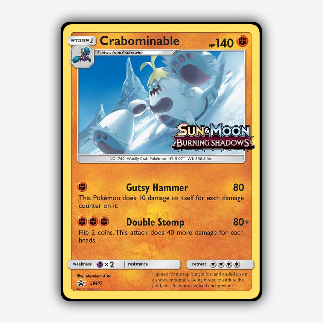 Crabominable #47 - SM Black Star Promos Set - Card Rug