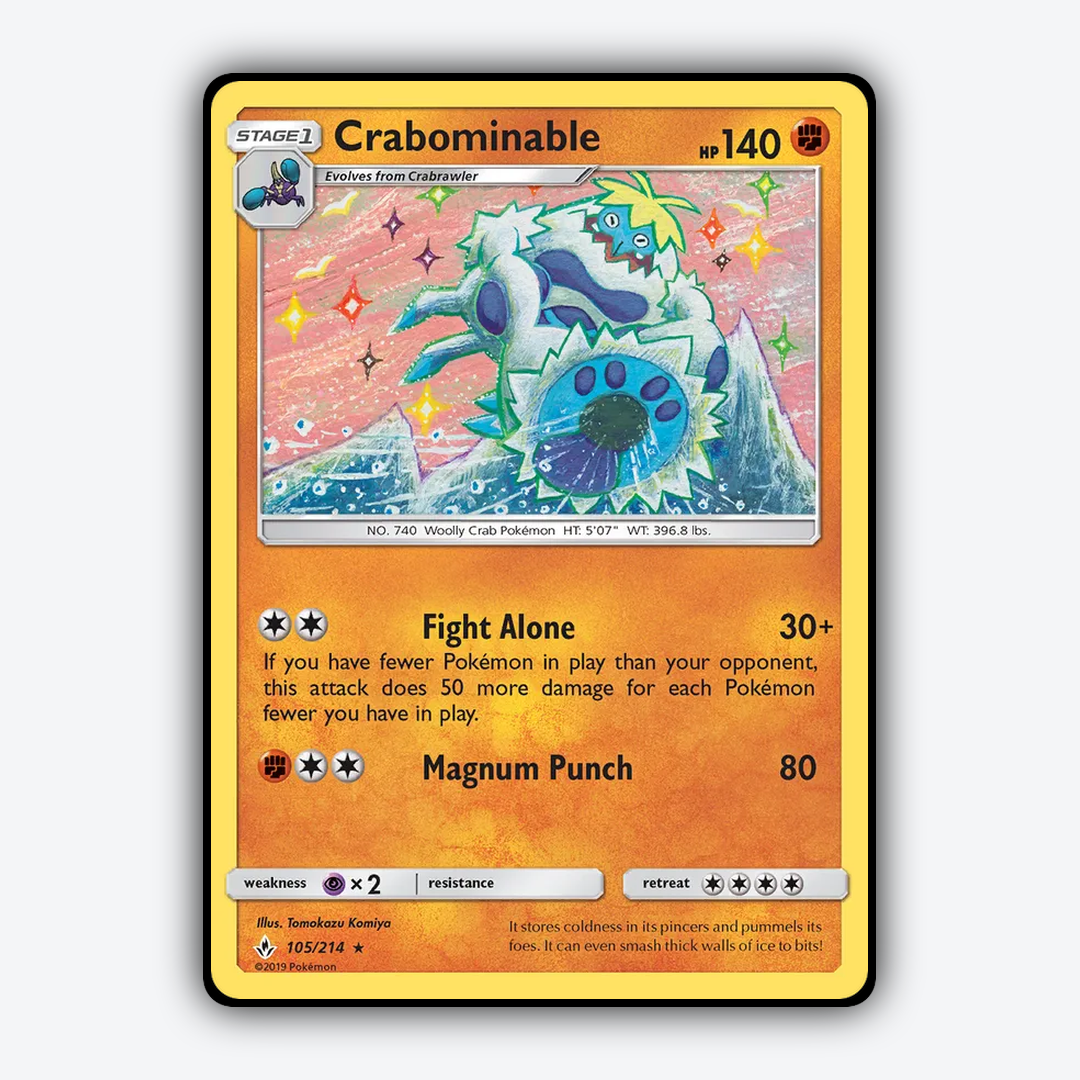 Crabominable 105/214 - Unbroken Bonds Set - Card Rug