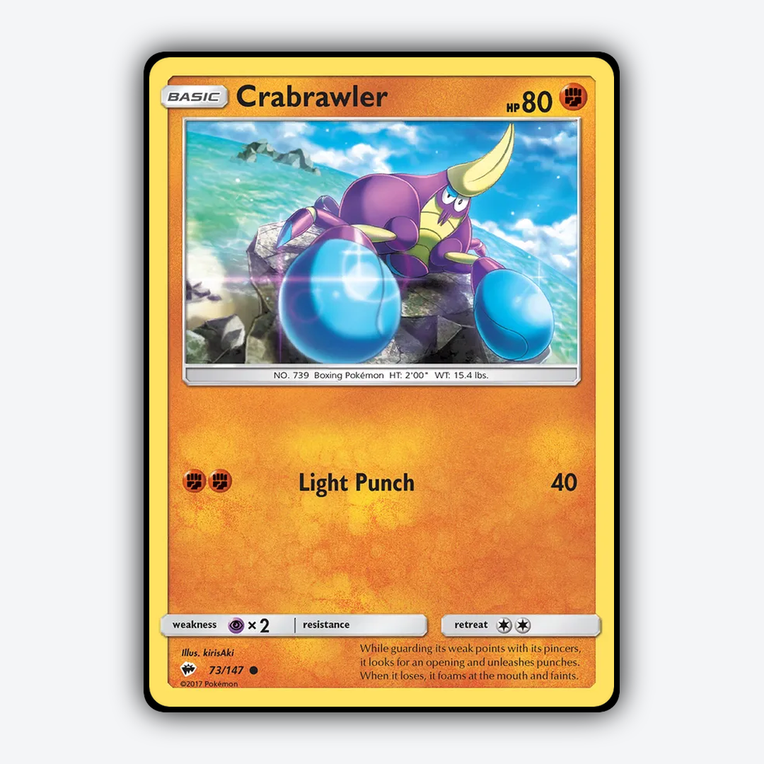 Crabrawler 073/147 - Burning Shadows Set - Card Rug