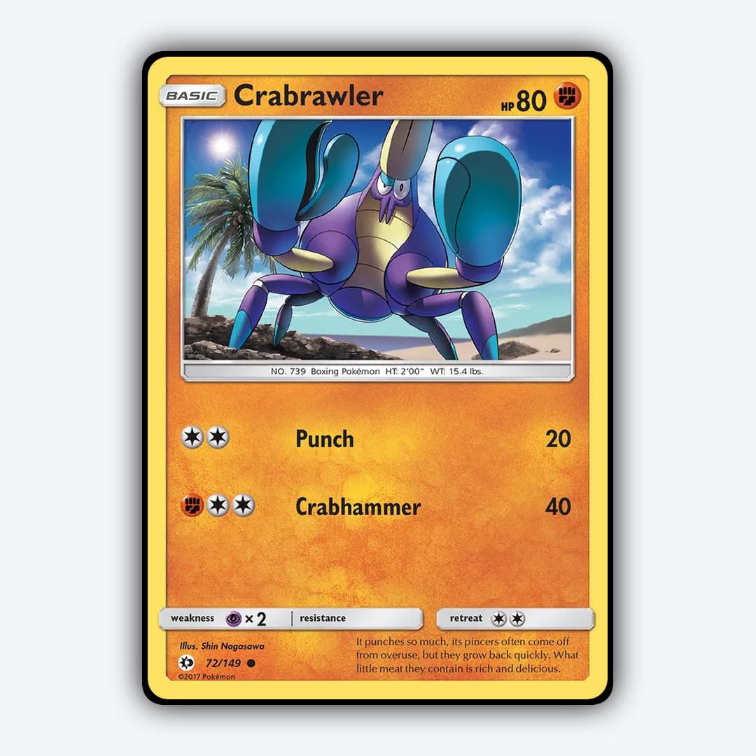 Crabrawler 072/149 - Sun & Moon Set - Card Rug