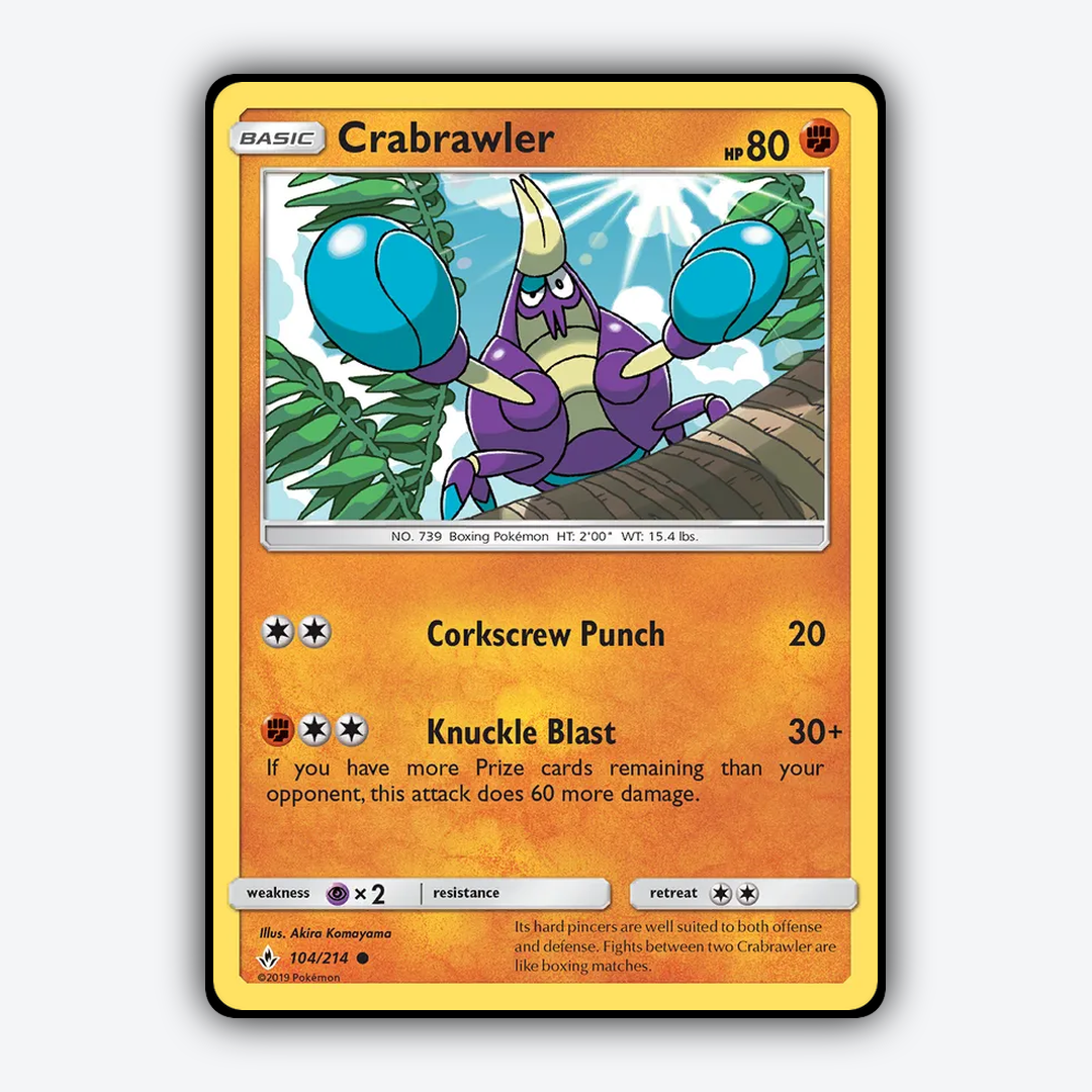 Crabrawler 104/214 - Unbroken Bonds Set - Card Rug