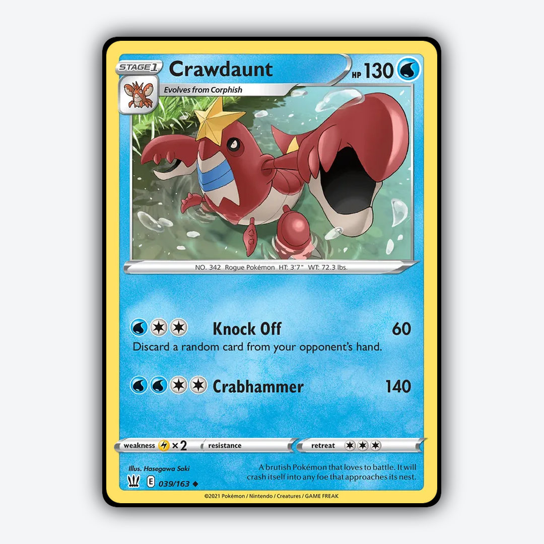 Crawdaunt 039/163 - Battle Styles Set - Card Rug