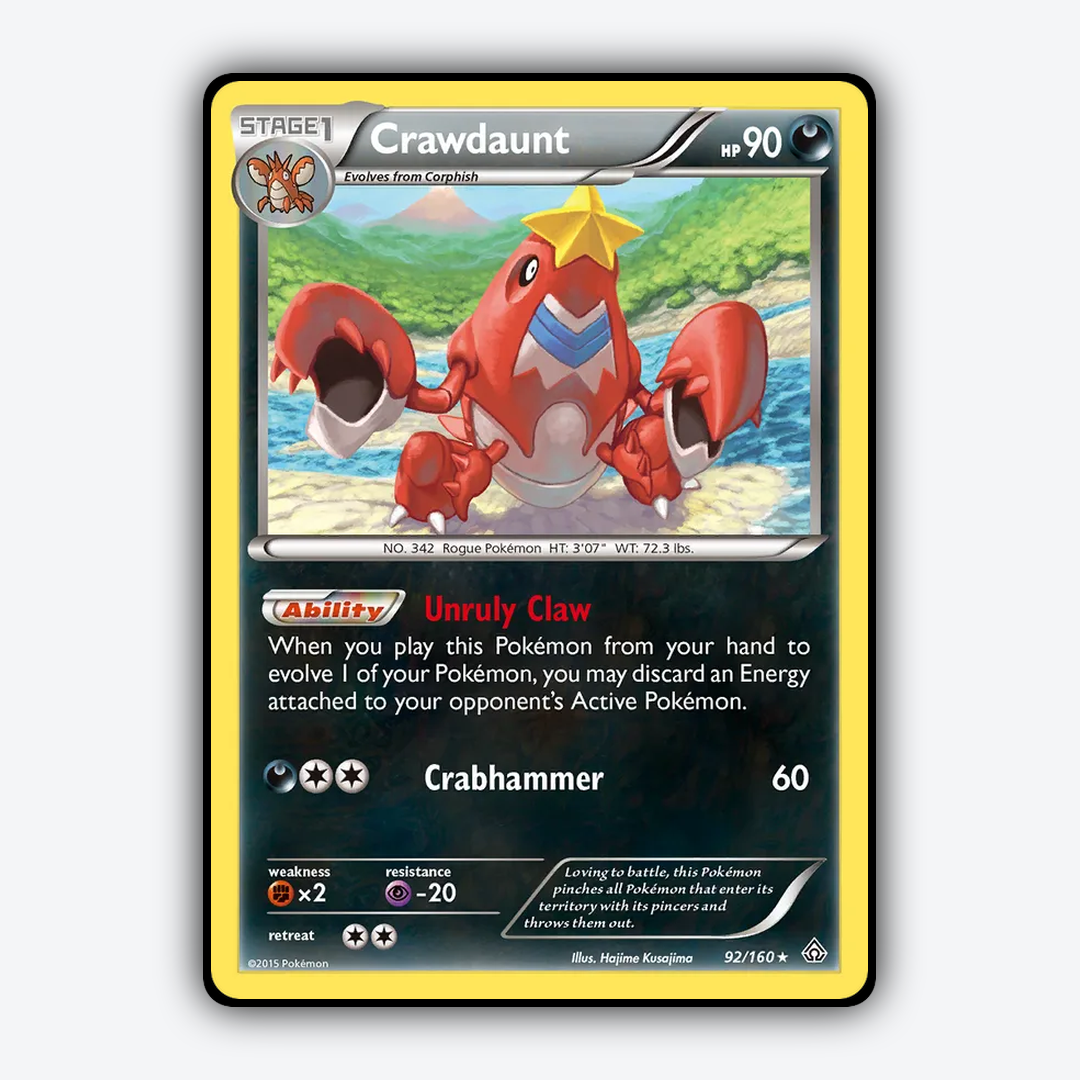 Crawdaunt 092/160 - Primal Clash Set - Card Rug