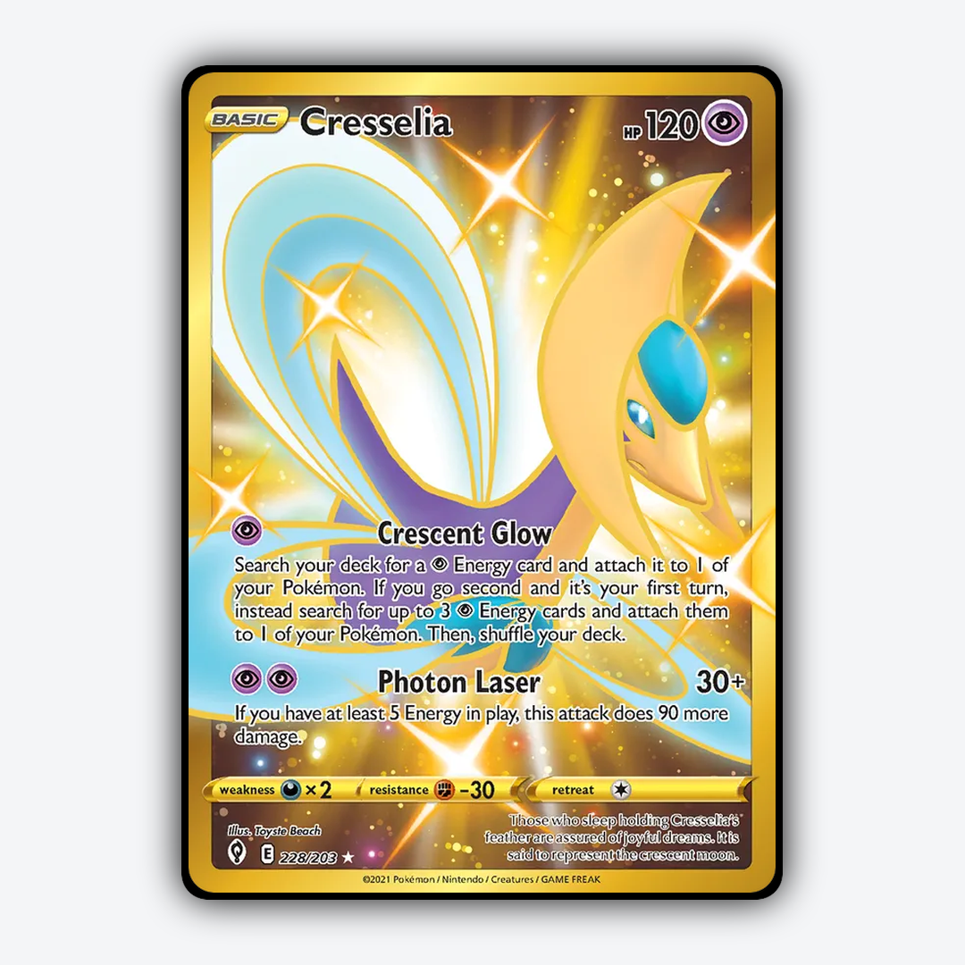 Cresselia #228 - Evolving Skies Set - Card Rug