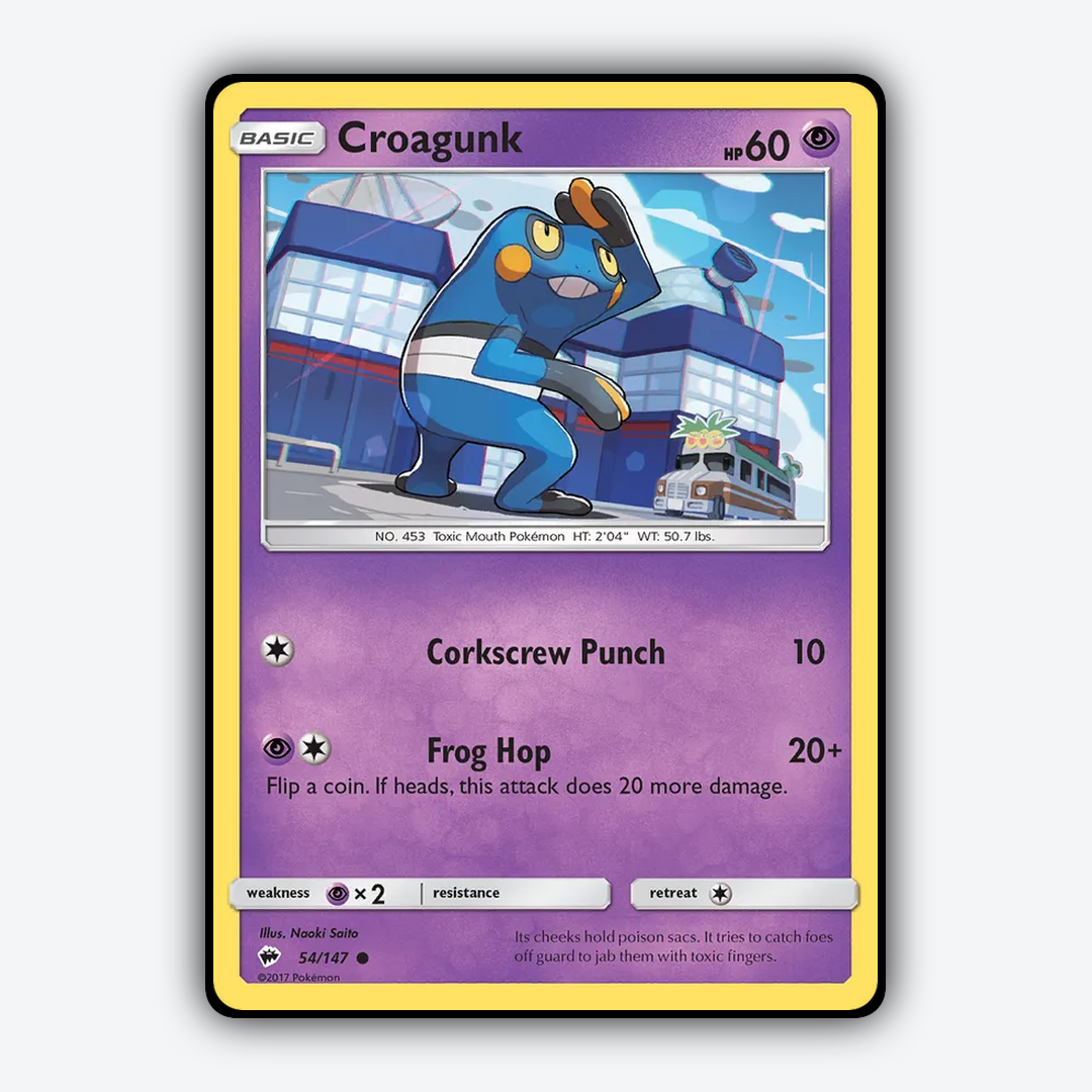Croagunk 054/147 - Burning Shadows Set - Card Rug