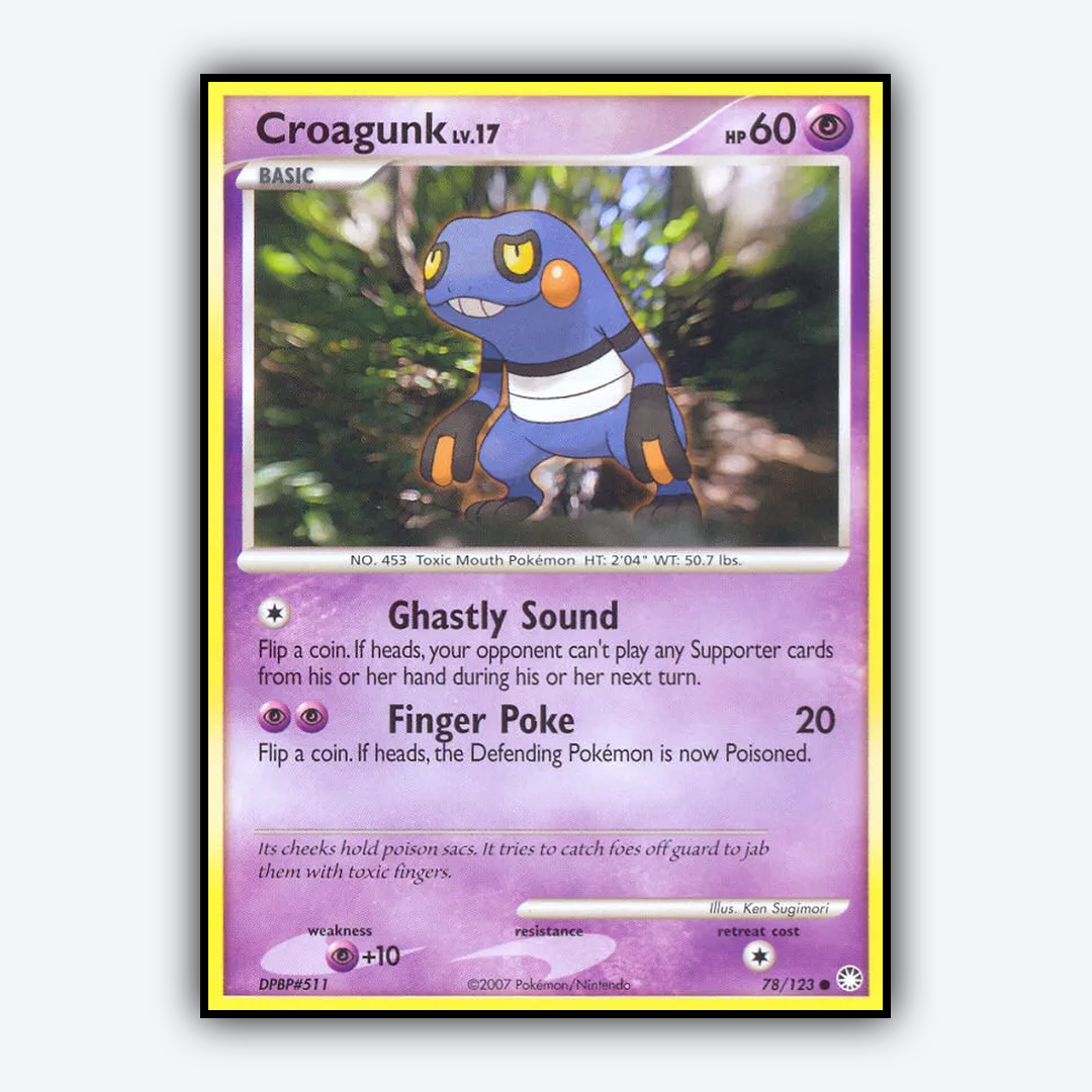 Croagunk 078/123 - Mysterious Treasures Set - Card Rug