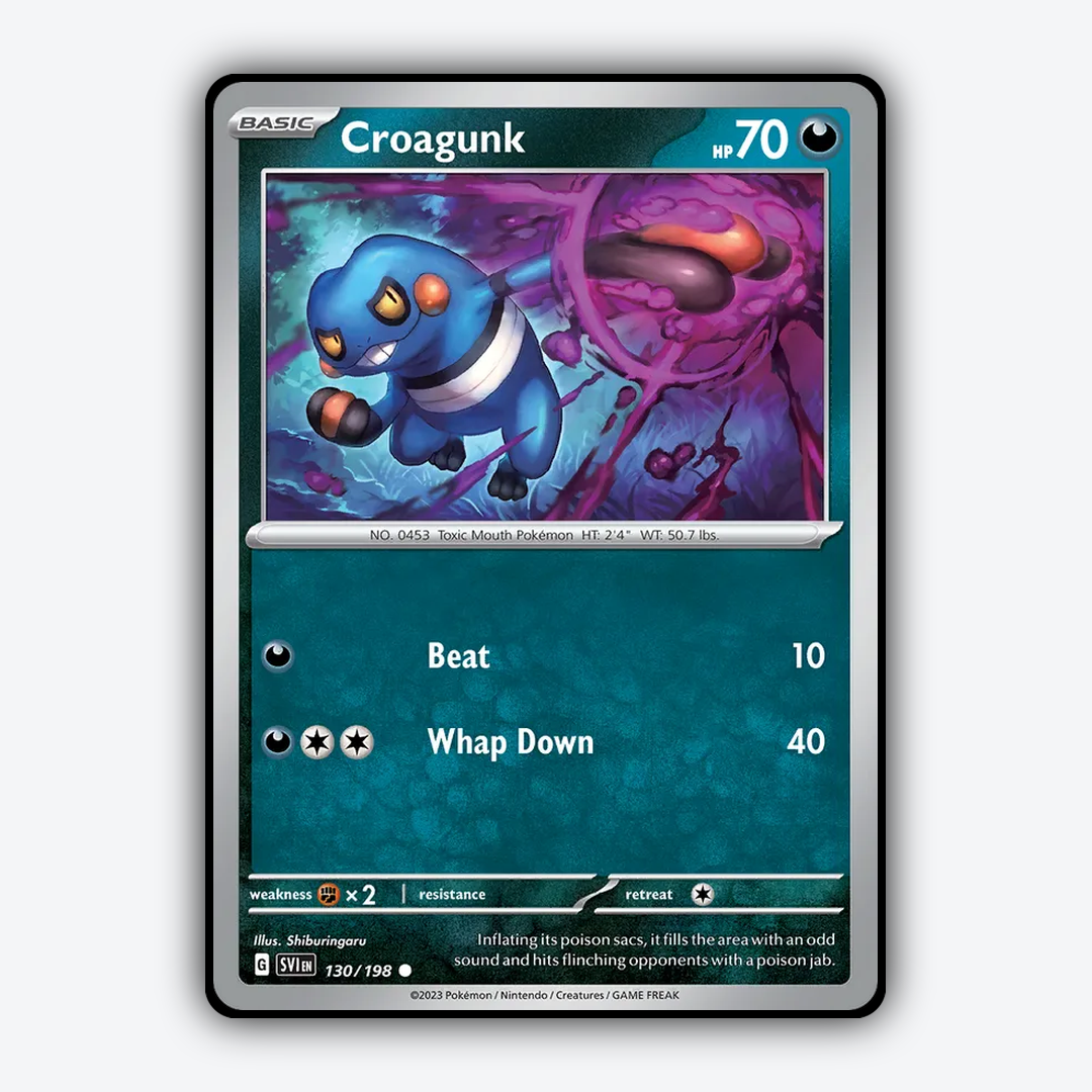 Croagunk 130/198 - Scarlet & Violet Set - Card Rug