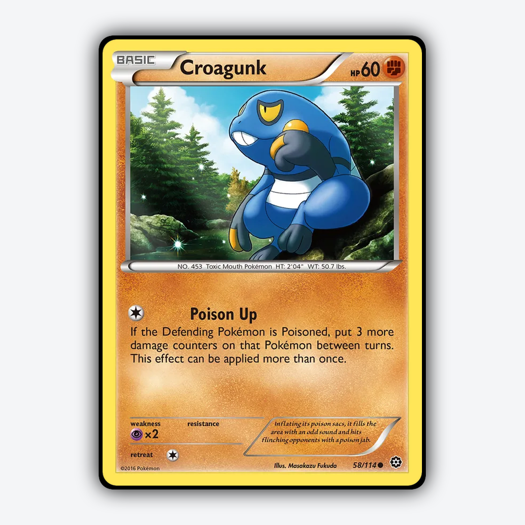Croagunk 058/114 - Steam Siege Set - Card Rug