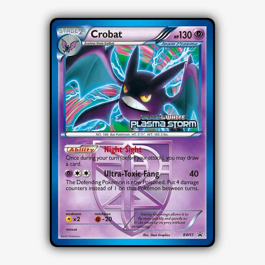 Crobat #51 - BW Black Star Promos Set - Card Rug