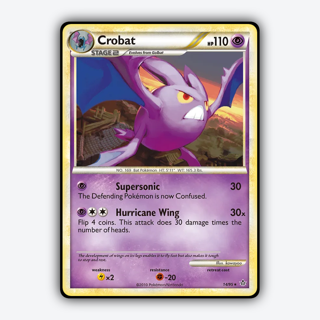 Crobat 014/95 - HS—Unleashed Set - Card Rug