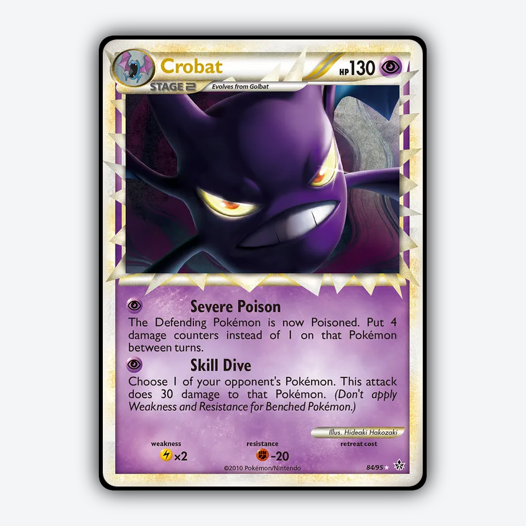 Crobat 084/95 - HS—Unleashed Set - Card Rug
