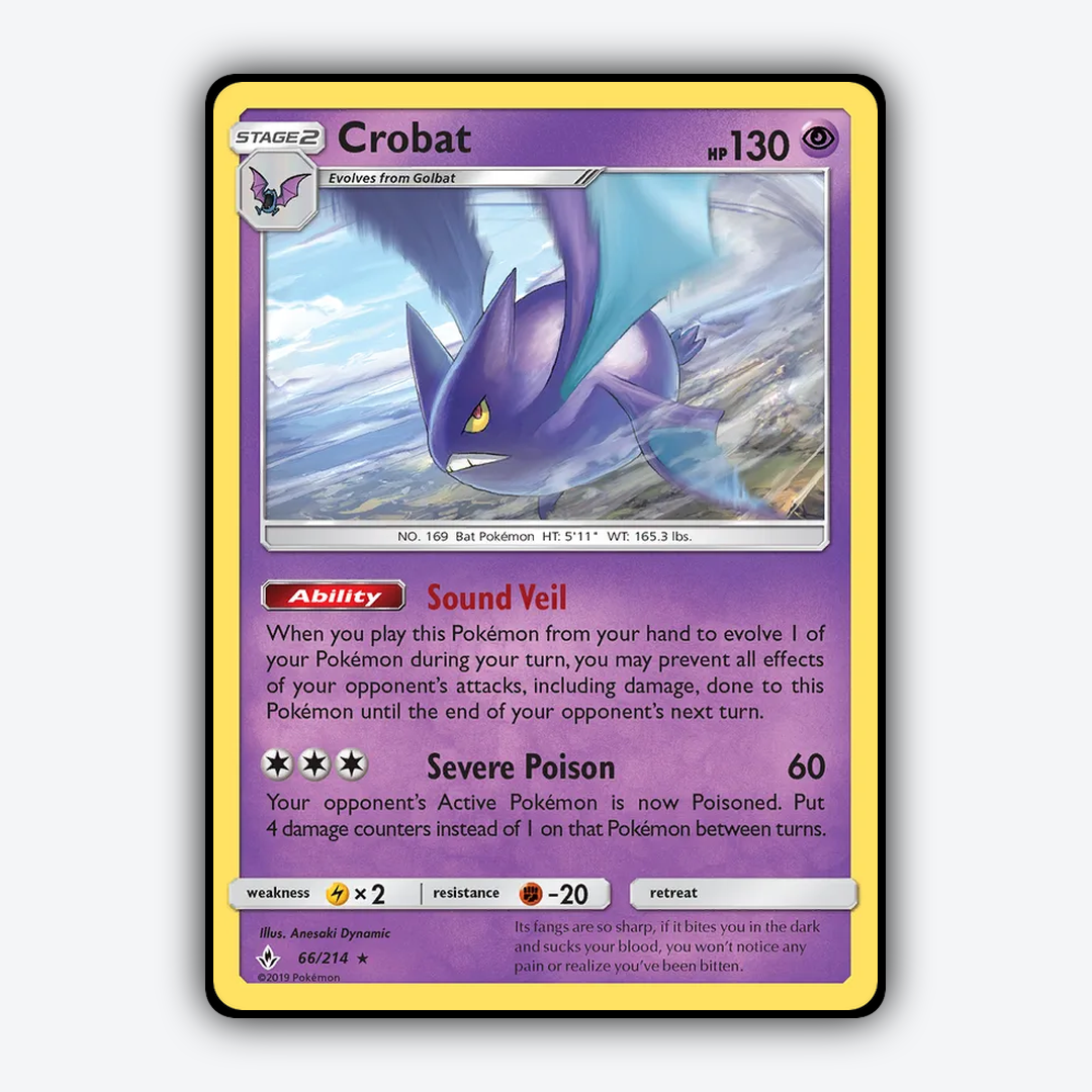 Crobat 066/214 - Unbroken Bonds Set - Card Rug