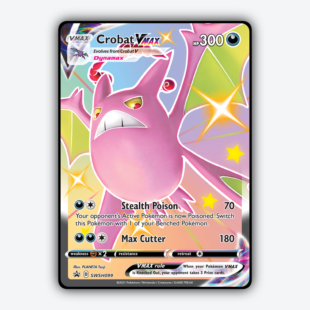 Crobat VMAX #99 - SWSH Black Star Promos Set - Card Rug