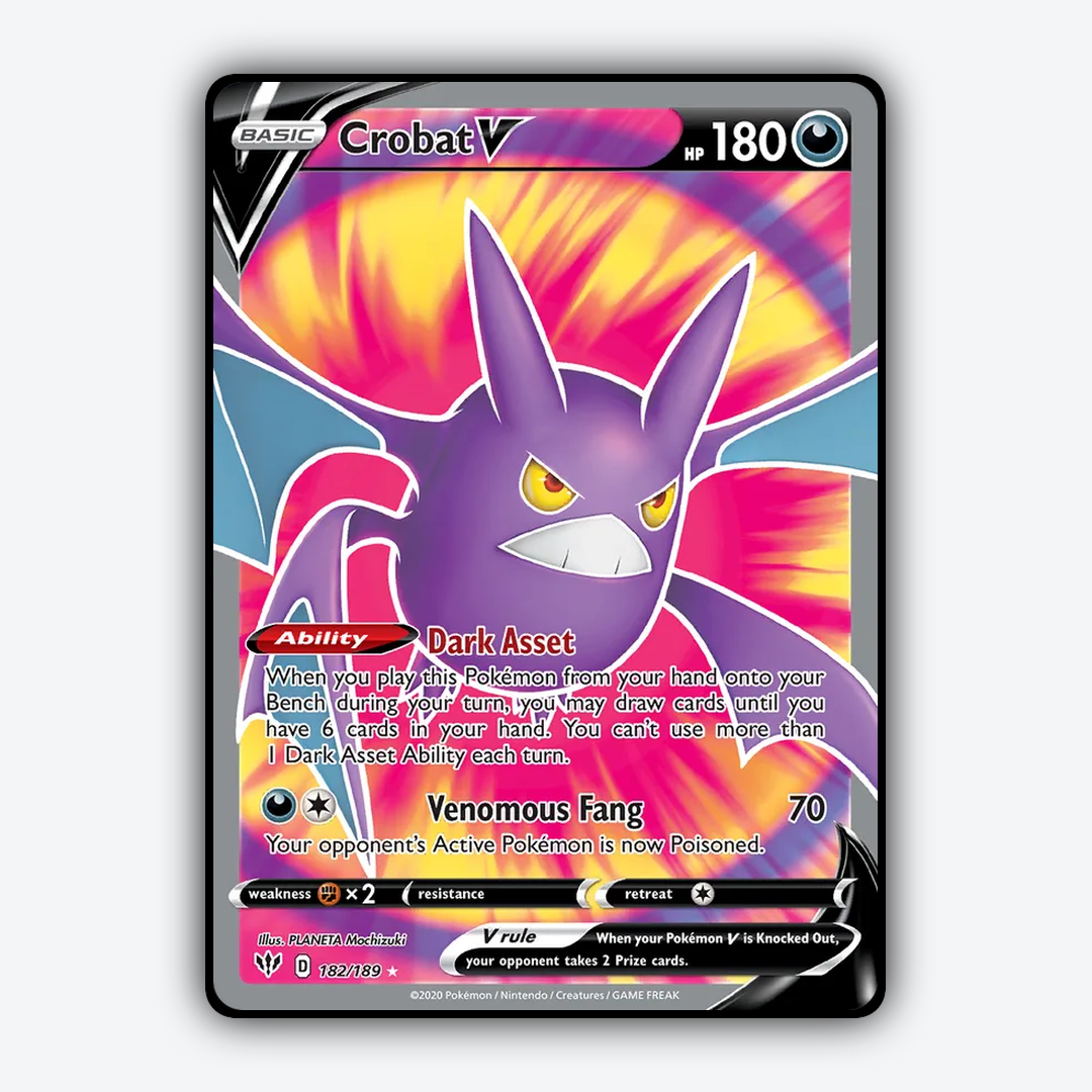 Crobat V 182/189 - Darkness Ablaze Set - Card Rug