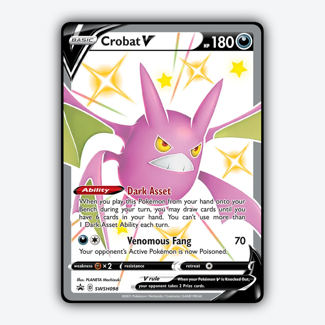 Crobat V #98 - SWSH Black Star Promos Set - Card Rug