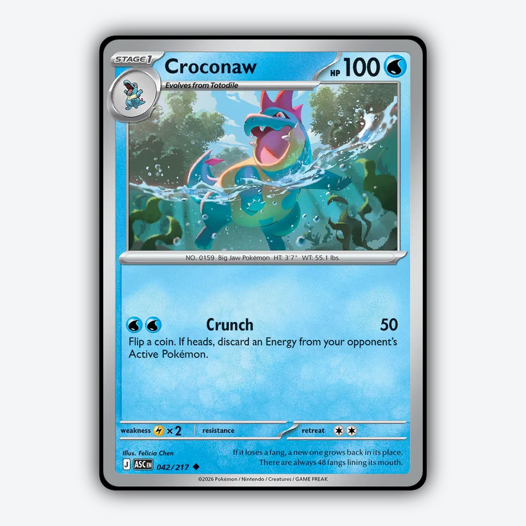 Croconaw 042/217 - Ascended Heroes Set - Card Rug