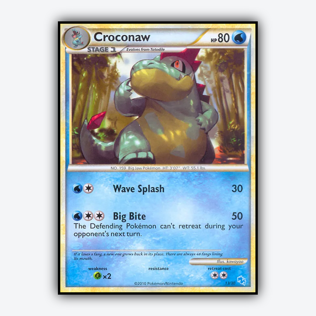 Croconaw 013/30 - HGSS Trainer Kit Gyarados Set - Card Rug