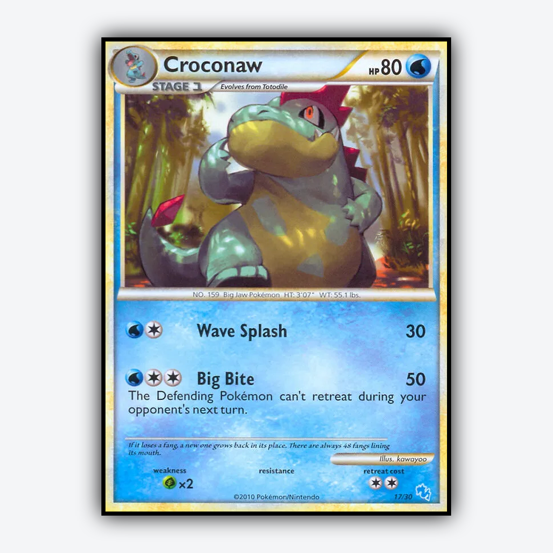 Croconaw 017/30 - HGSS Trainer Kit Gyarados Set - Card Rug