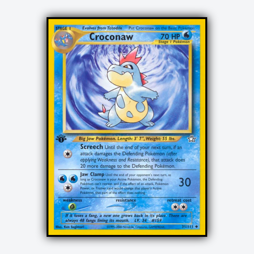 Croconaw 031/111 - Neo Genesis Set - Card Rug