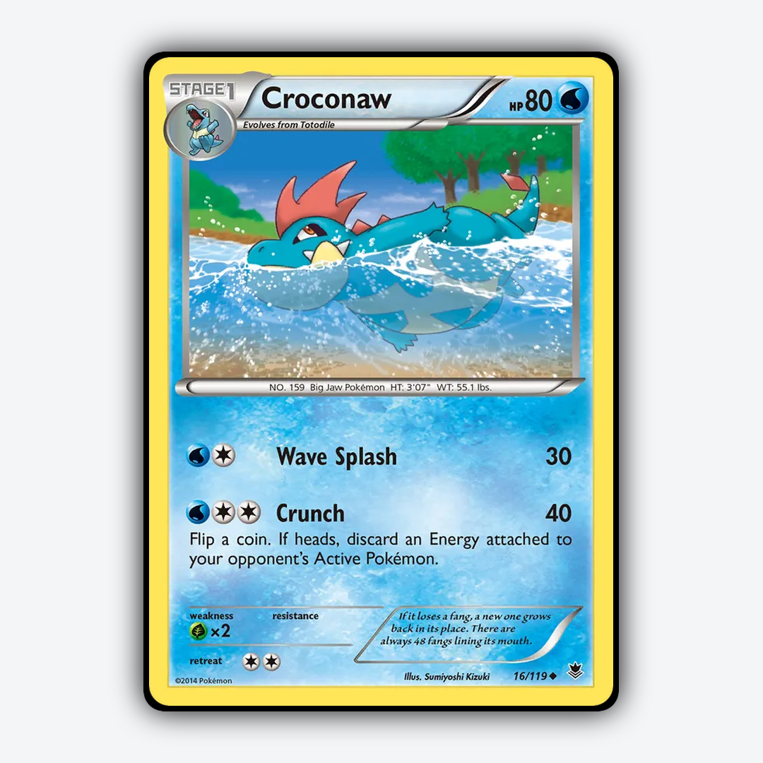 Croconaw 016/119 - Phantom Forces Set - Card Rug