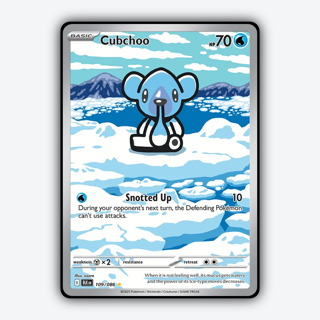 Cubchoo #109 - Black Bolt Set - Card Rug