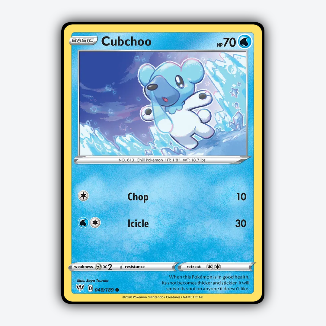 Cubchoo 048/189 - Darkness Ablaze Set - Card Rug