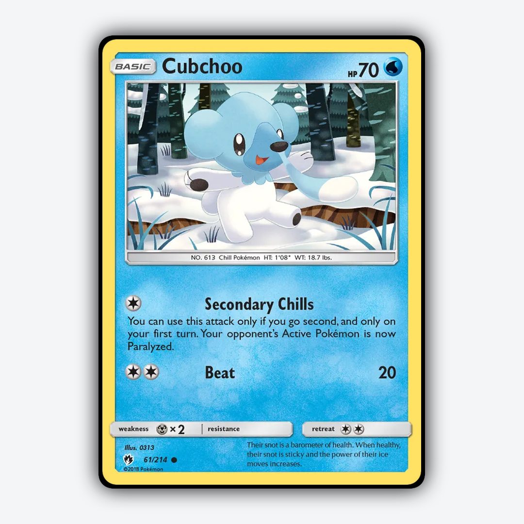 Cubchoo 061/214 - Lost Thunder Set - Card Rug