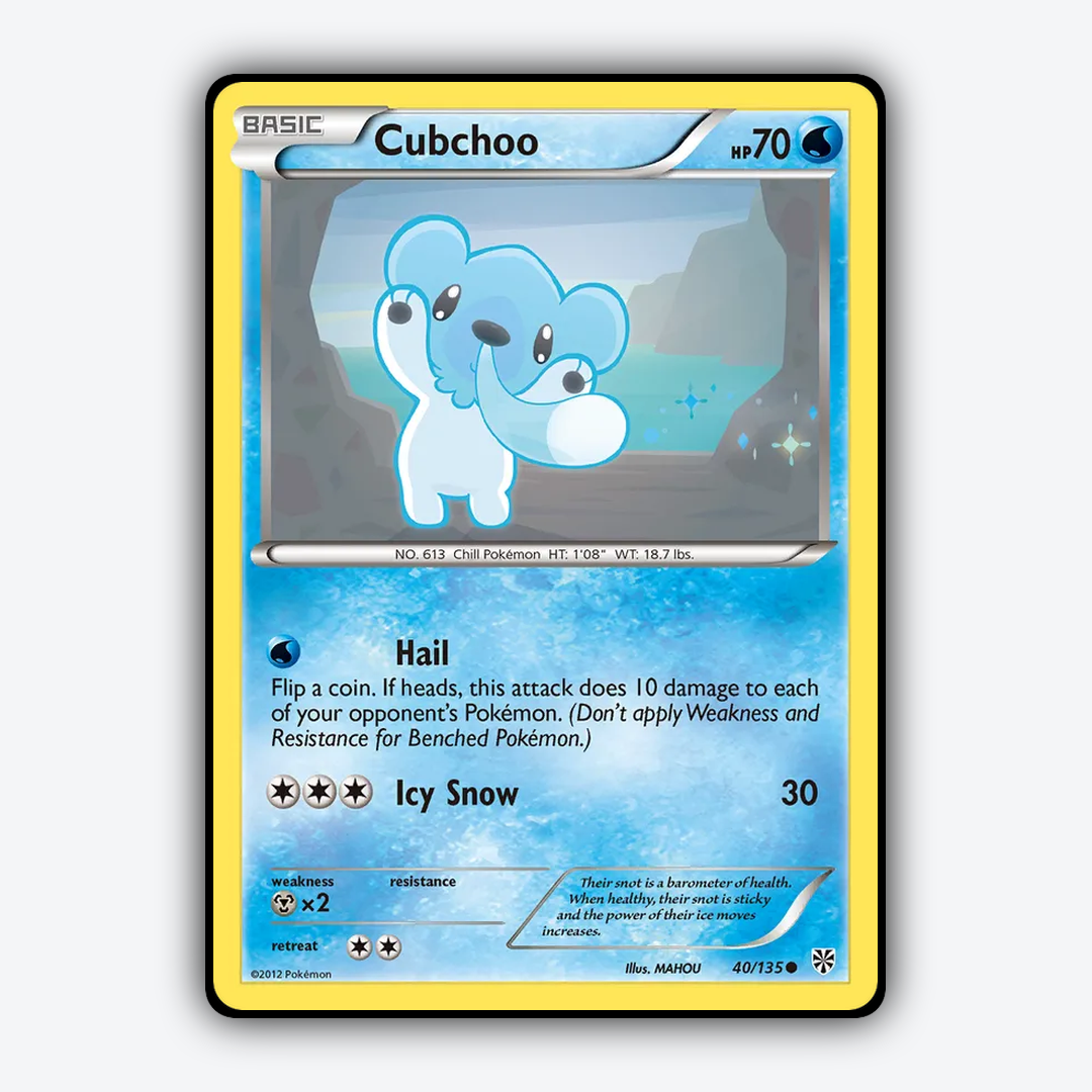 Cubchoo 040/135 - Plasma Storm Set - Card Rug
