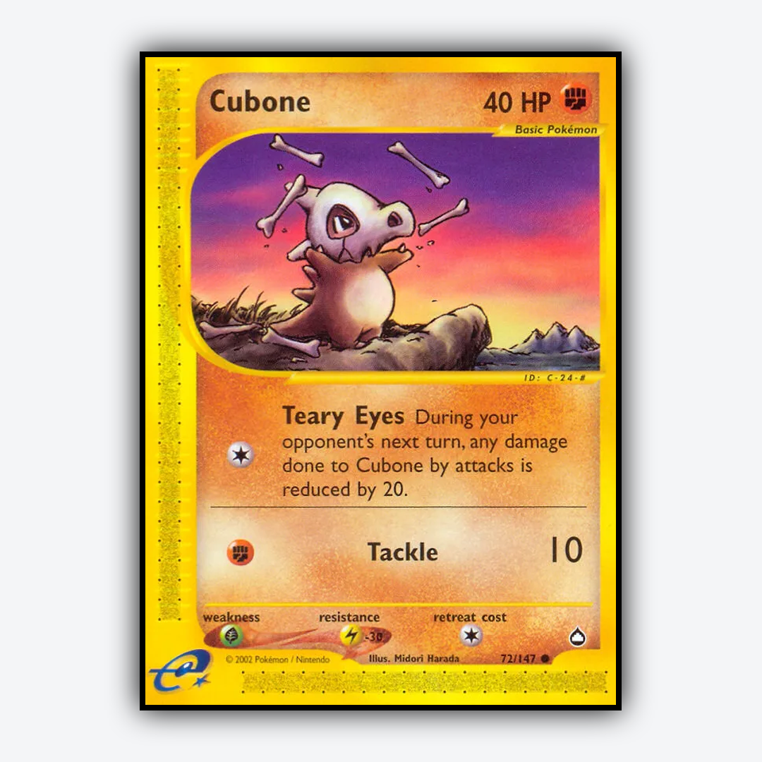 Cubone 072/147 - Aquapolis Set - Card Rug